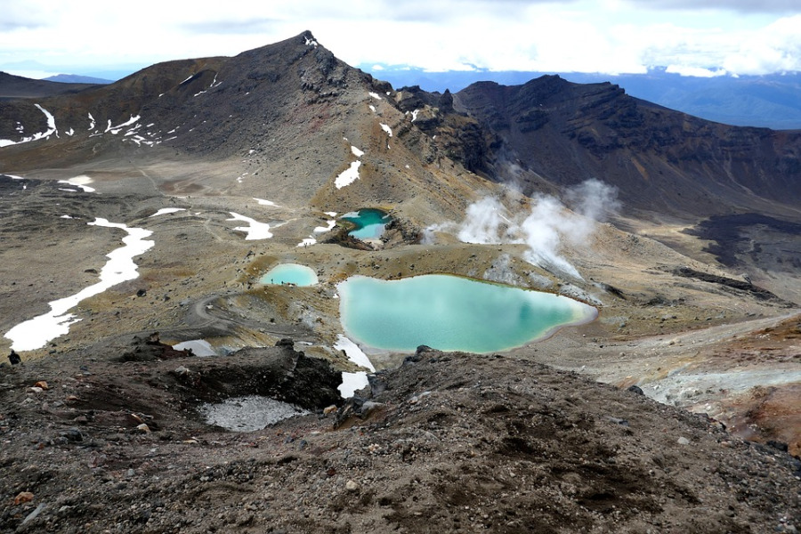 View of the Emarald Lakes