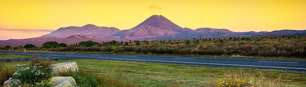 View of the tongariro Volcano